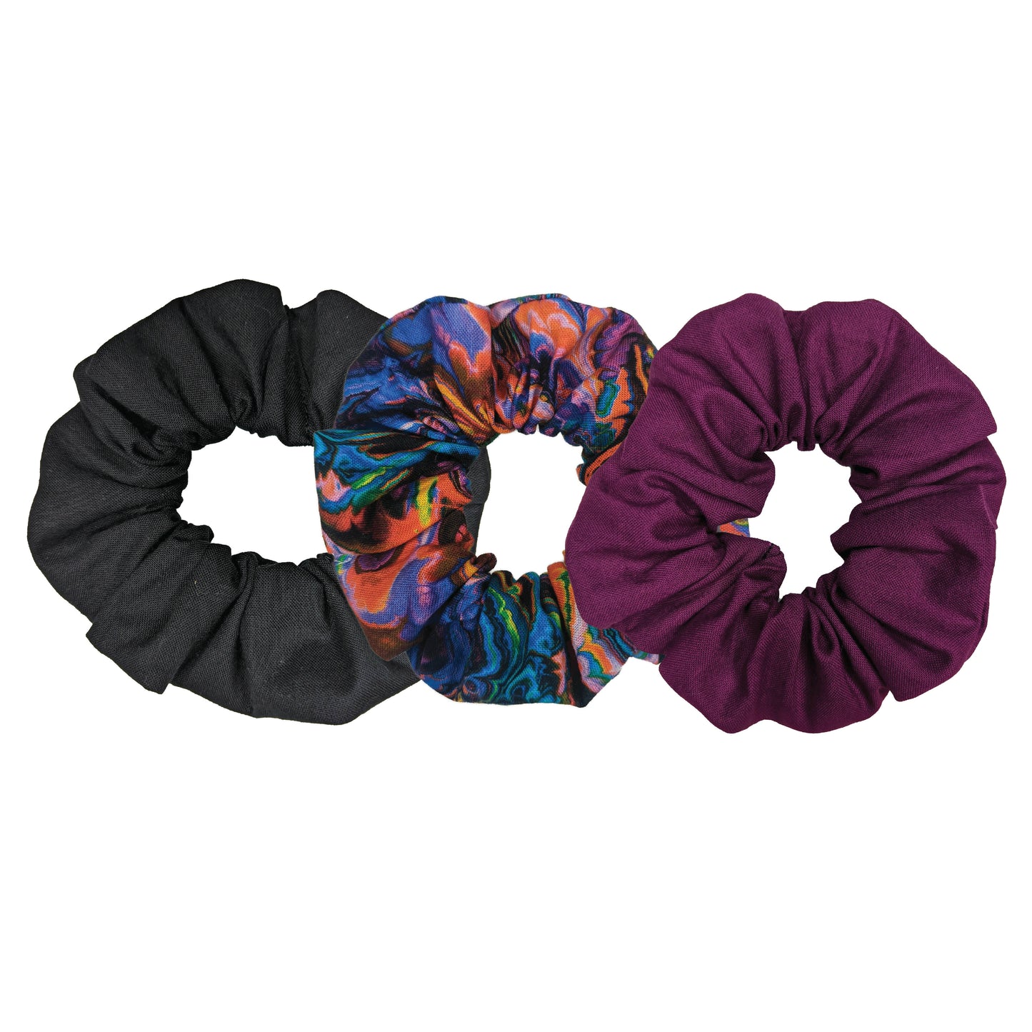 DIY Scrunchie Kit - Set of 3 - Oil Spill