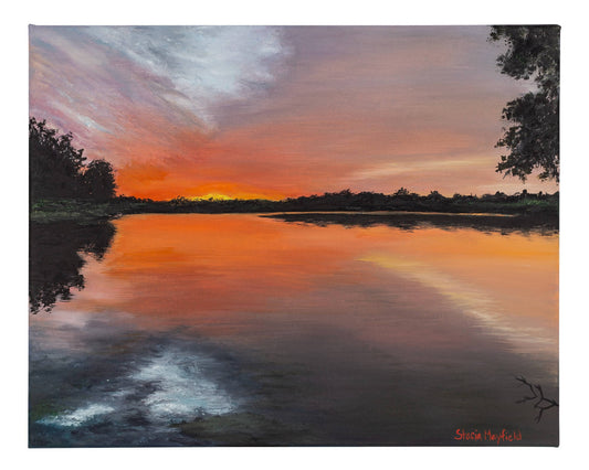 "Lake Colechester, Norwalk Iowa", Fine Art Press Printed Stationery (5x7)