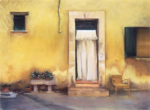Yellow Door - Provence - framed giclee print