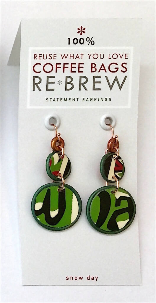 Re*Brew Statement Earrings / Snow Day Dangle