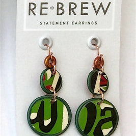 Re*Brew Statement Earrings / Snow Day Dangle