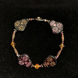 Sugar Skull Beaded Bracelet