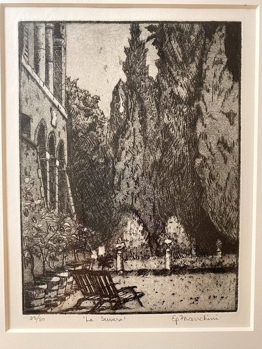 La Suvera etching - framed