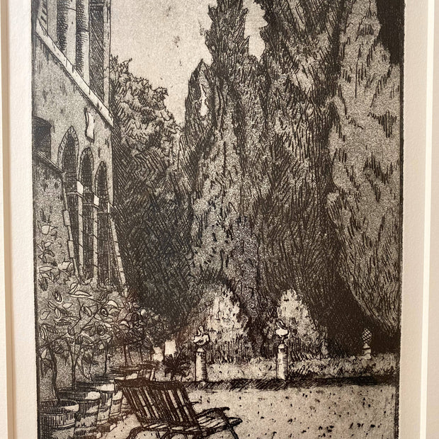 La Suvera etching - framed
