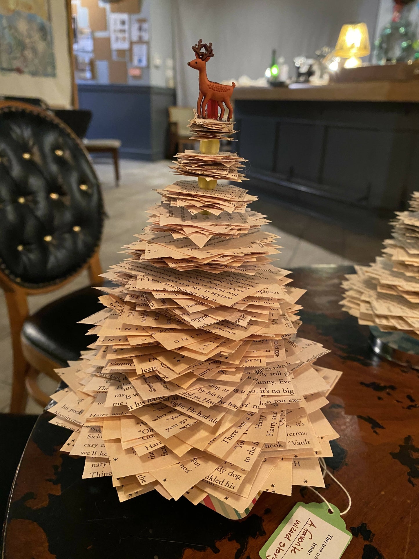 Book Page Christmas Trees