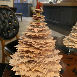 Book Page Christmas Trees