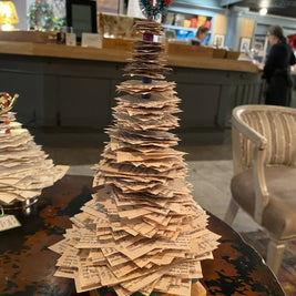 Book Page Christmas Trees