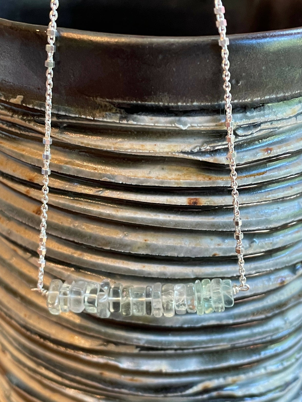 Sacred Lines Necklace Silver -SLNKS