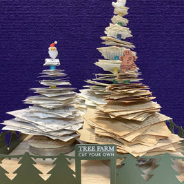 Book Page Christmas Trees