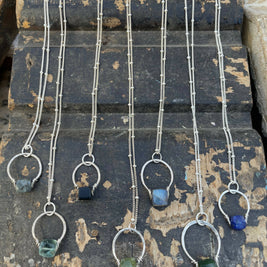 Get lucky -Hand forged Necklace -sterling silver - GLNKS