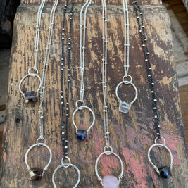 Get lucky -Hand forged Necklace -sterling silver - GLNKS