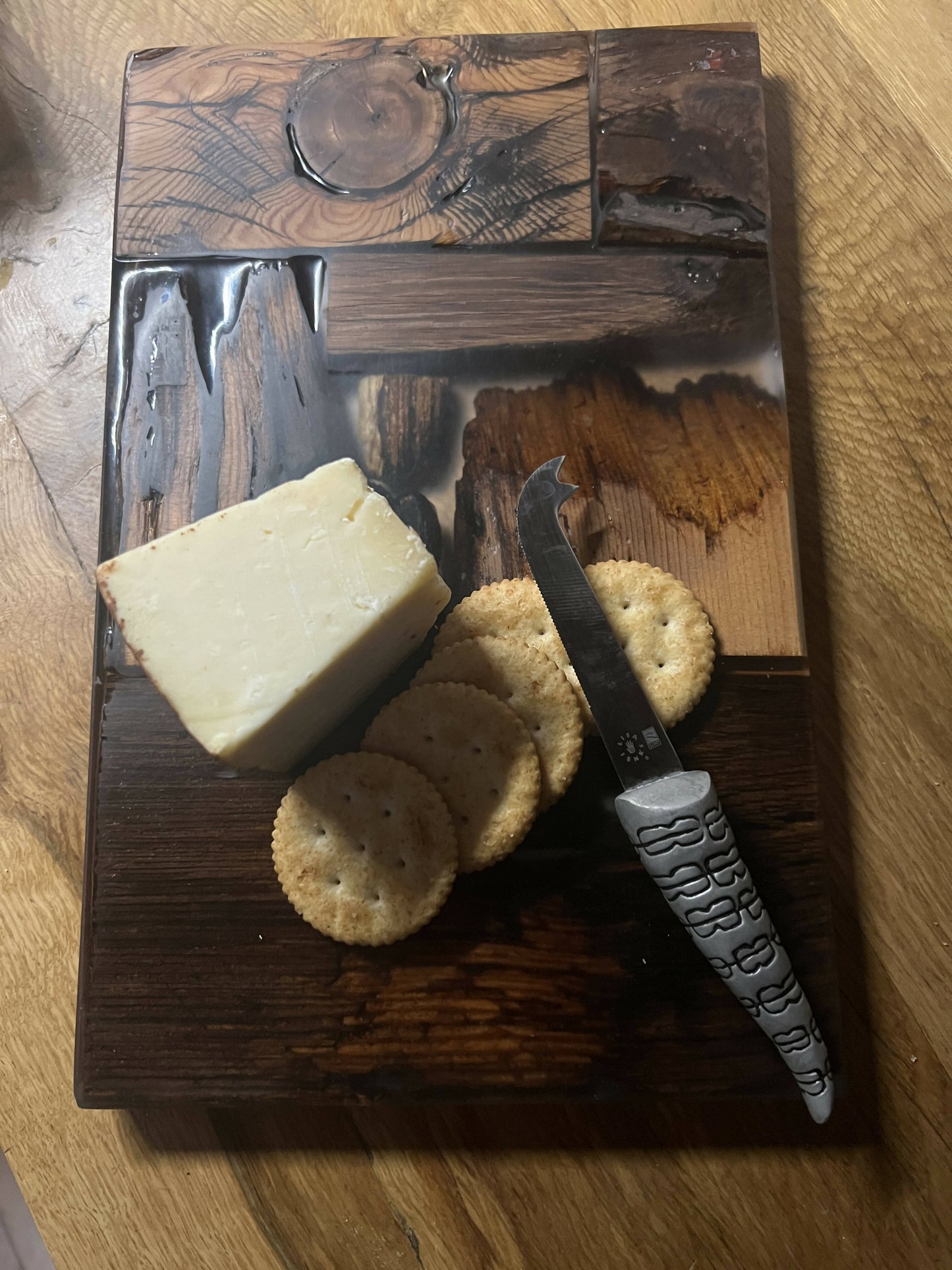 Rustic wood epoxy cutting boards