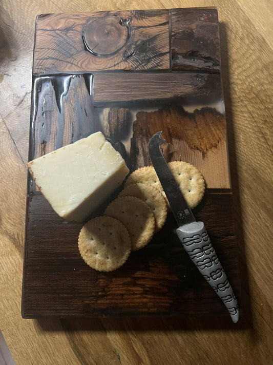 Rustic wood epoxy cutting boards