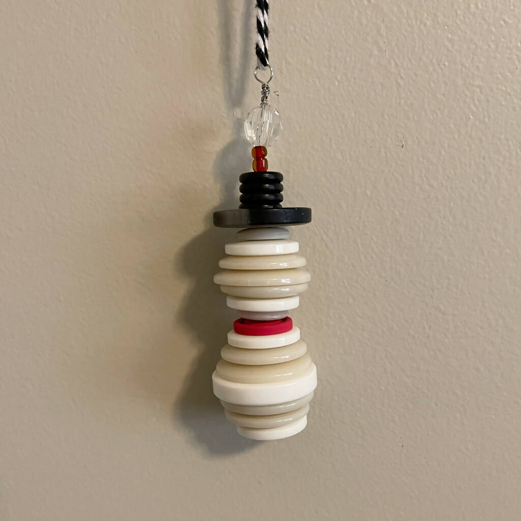 Snowmen Button Ornaments