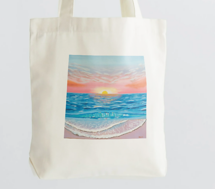 Pink Beach Tote Bag