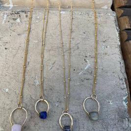 Get lucky Hand forged gold pendant - GLNKG