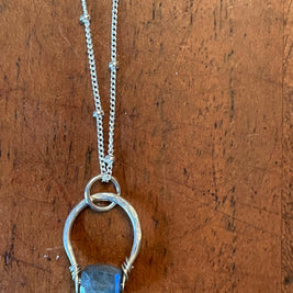 Get lucky -Hand forged Necklace -sterling silver - GLNKS