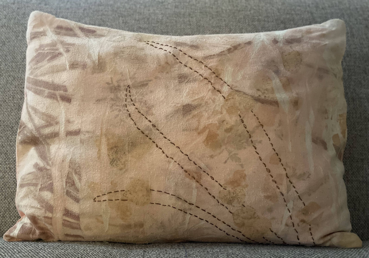 Madder Eco Dyed Pillow Cover