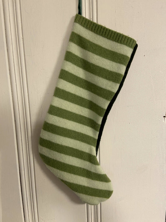 Large Stocking Boot Repurposed Sweater Felted Wool