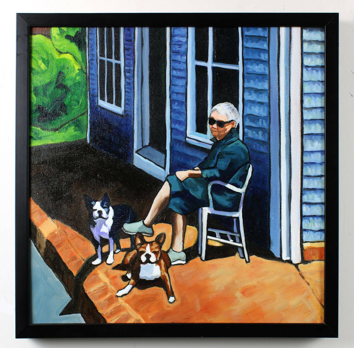 Gallery Owner with Dogs