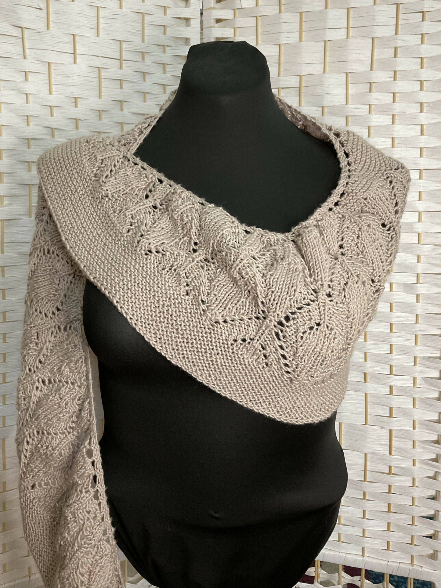 Hand knit shawl