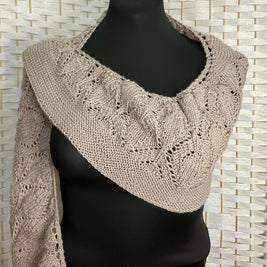 Hand knit shawl