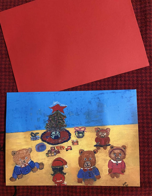 Holiday Card_Children's Christmas Theme, image derived from artist pastel painting
