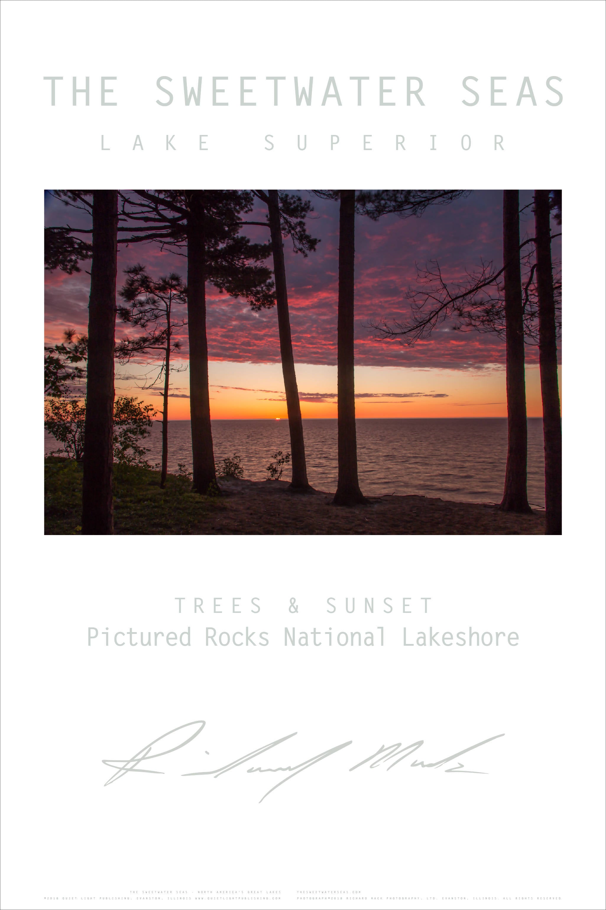 Sweetwater Seas Fine Art Poster - Lake Superior, Evening Pictured Rocks NLS