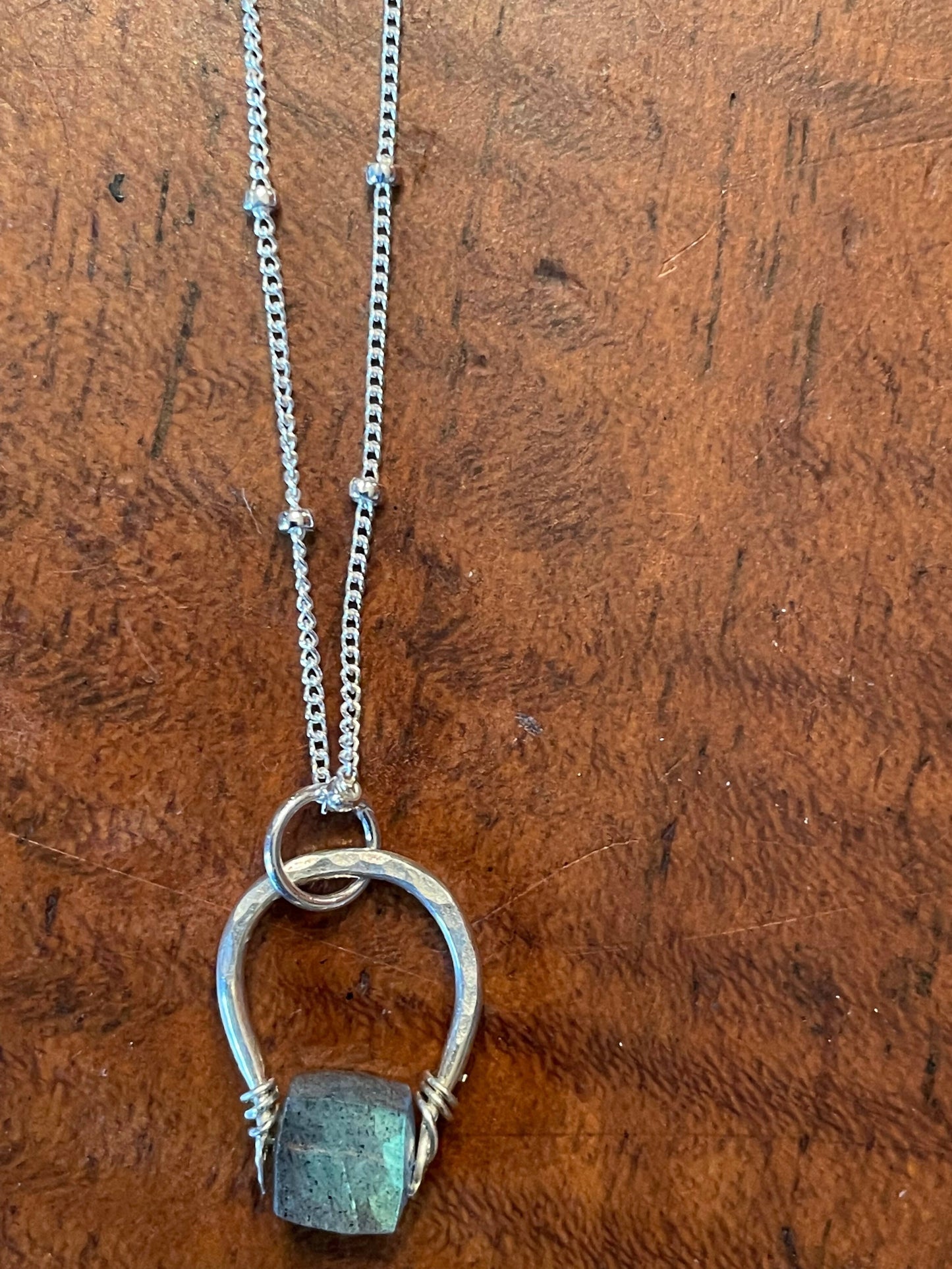 Get lucky -Hand forged Necklace -sterling silver - GLNKS