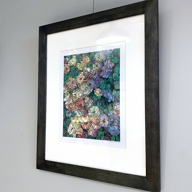 "Encompass" Lustre Print with Linen Texture, Framed