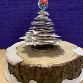 Book Page Christmas Trees