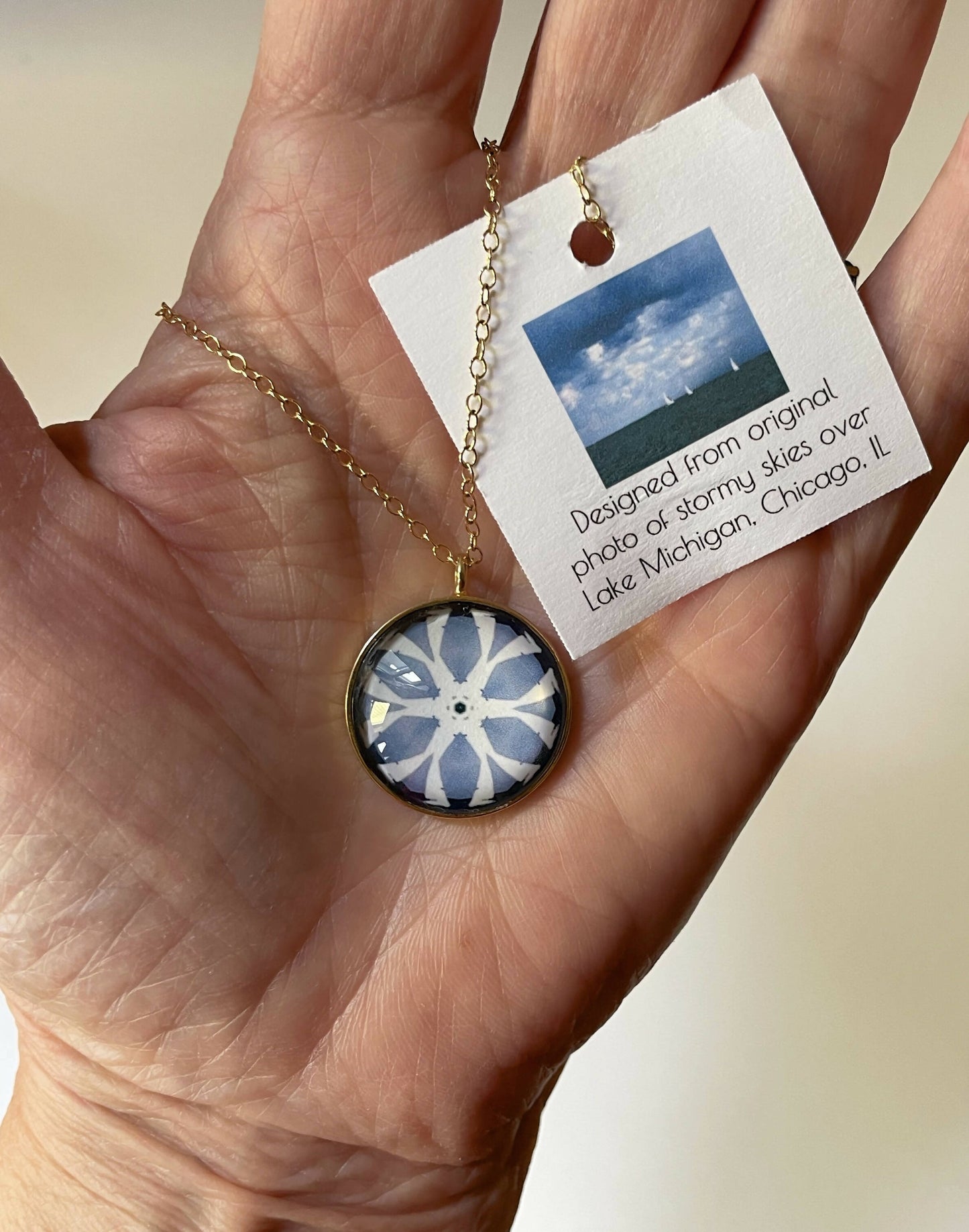 Summer Storm over Lake Michigan Necklace