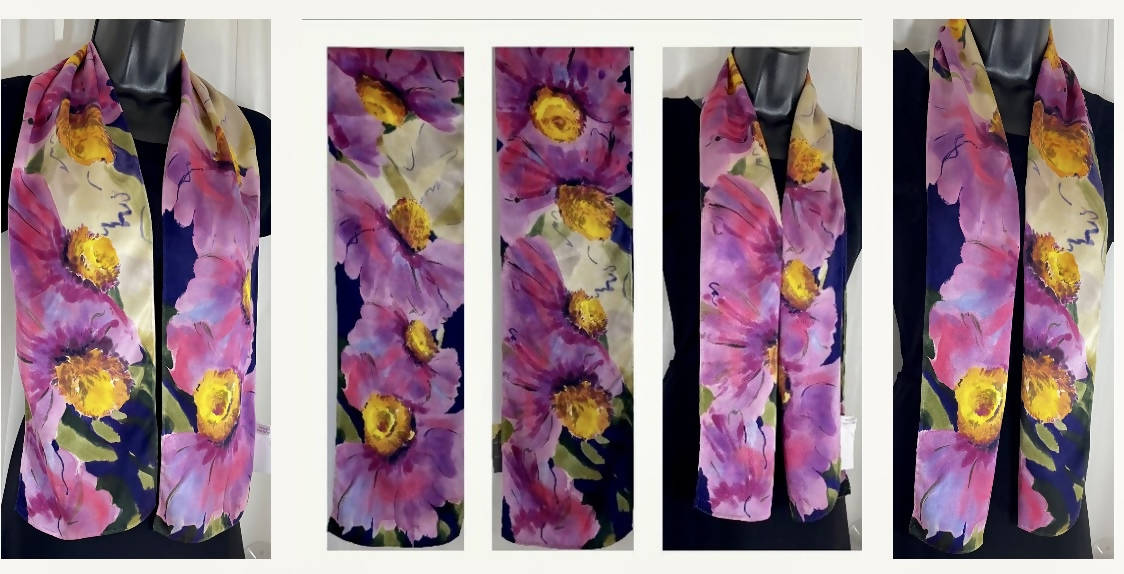 Echinacea Silk Scarf