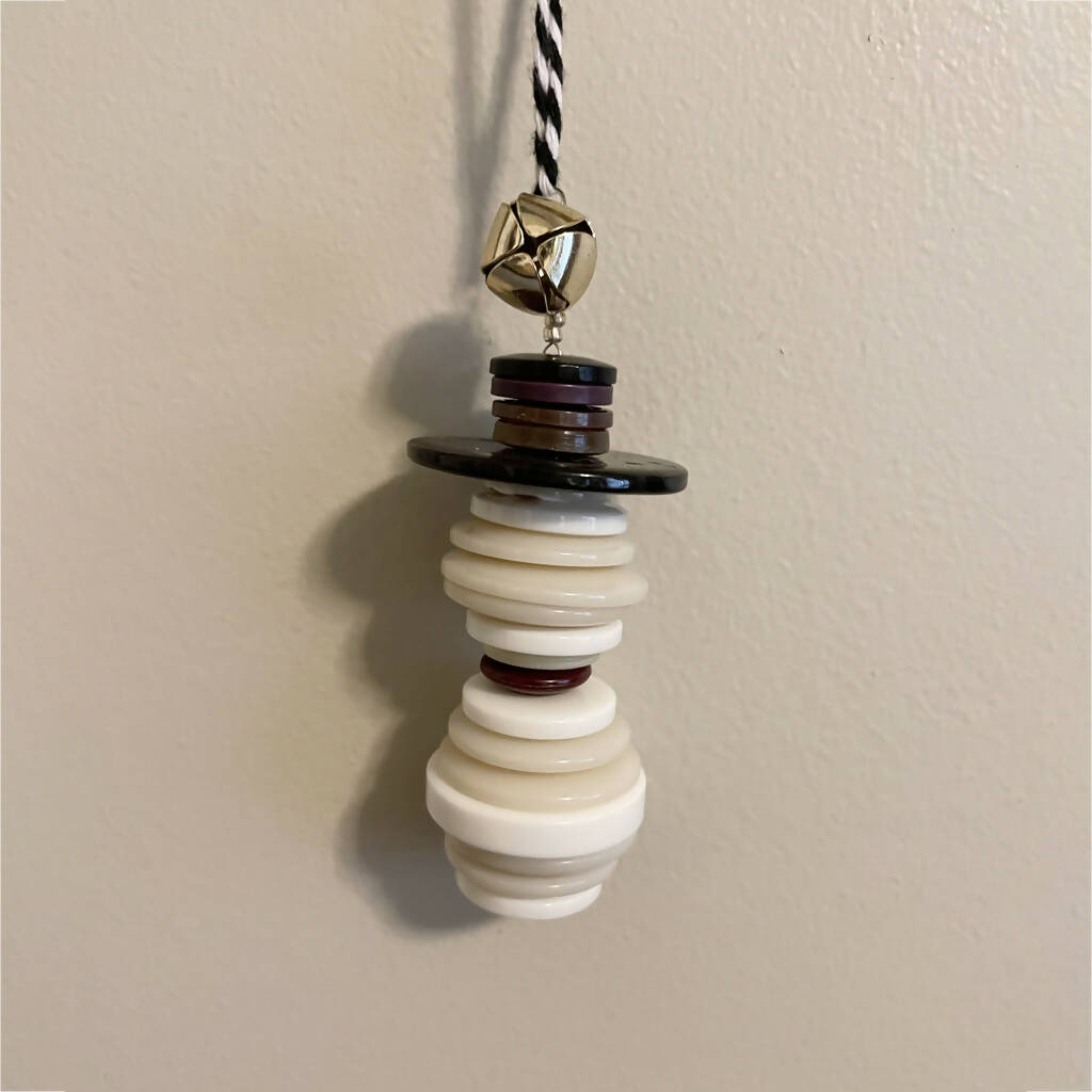 Snowmen Button Ornaments