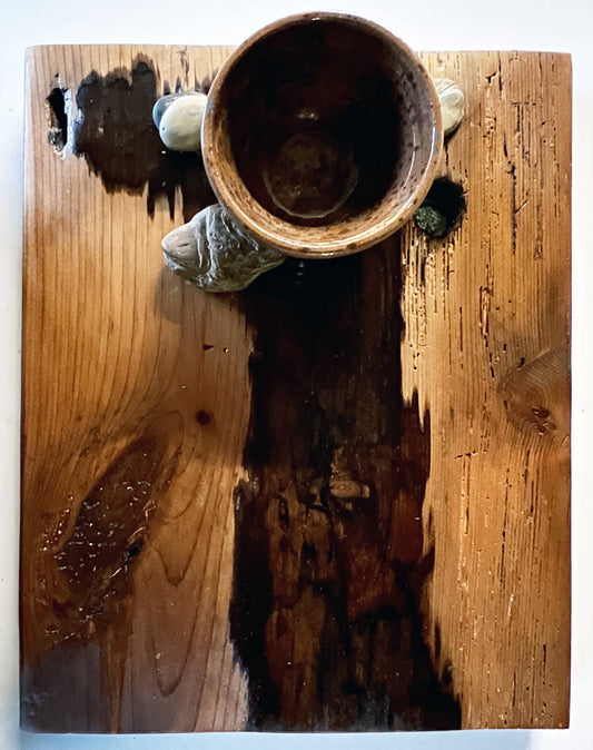 Rustic wood serving tray