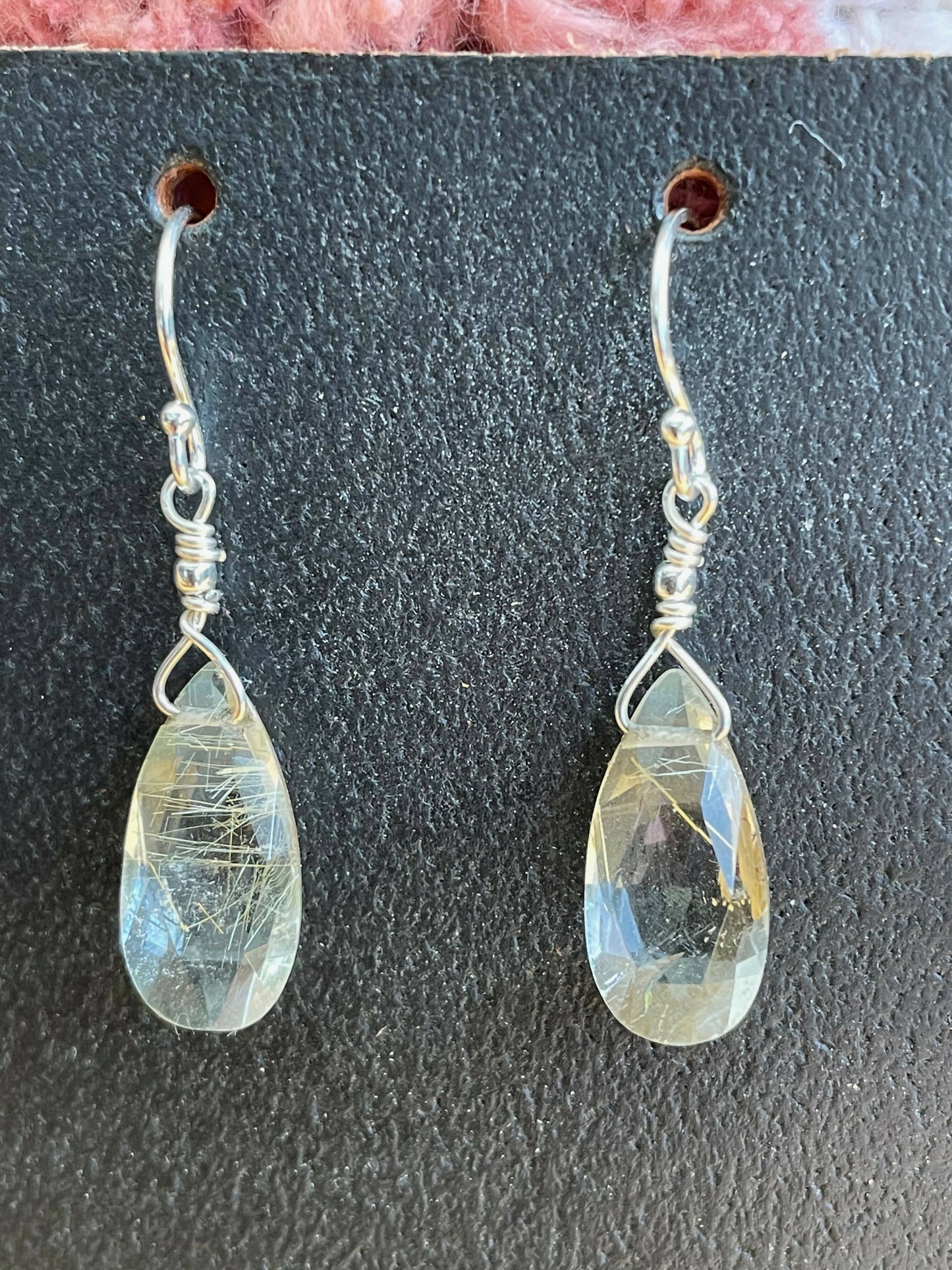 Teardrop Gemstone Earrings in Sterling Silver