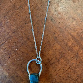 Get lucky -Hand forged Necklace -sterling silver - GLNKS