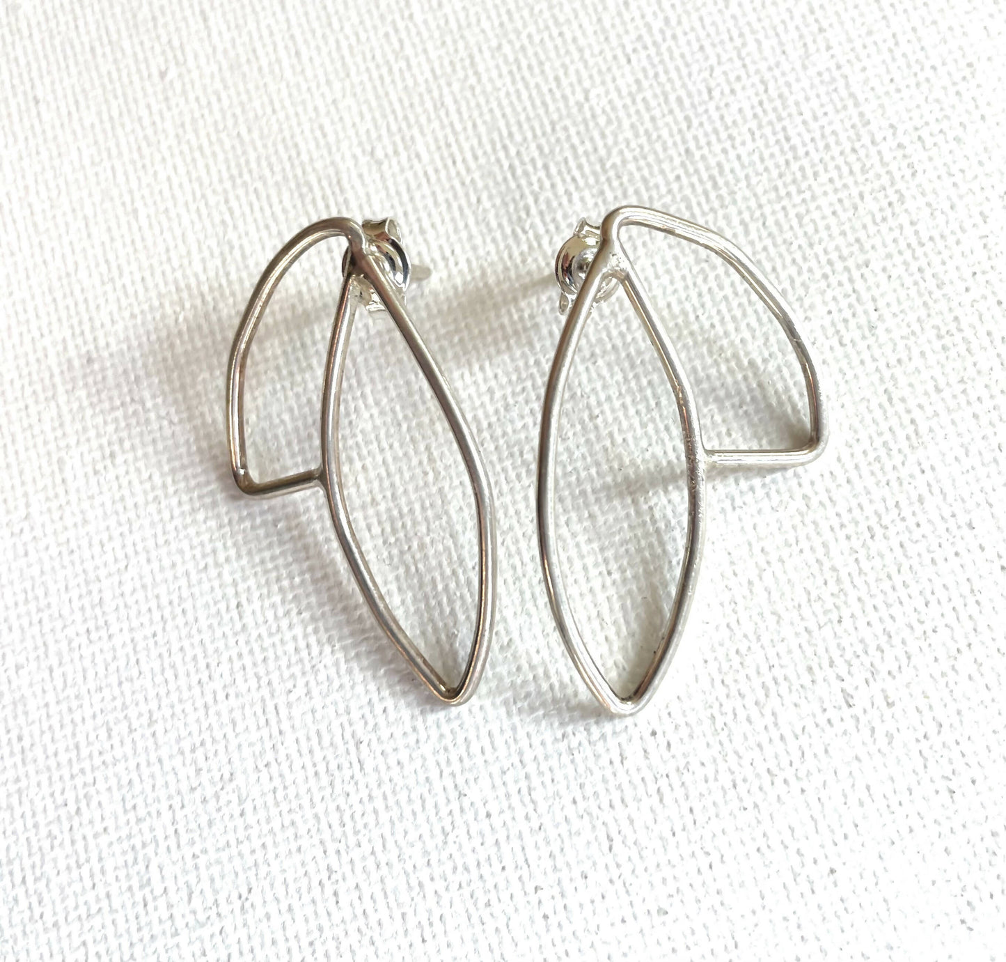 SS leaf or heart earrings