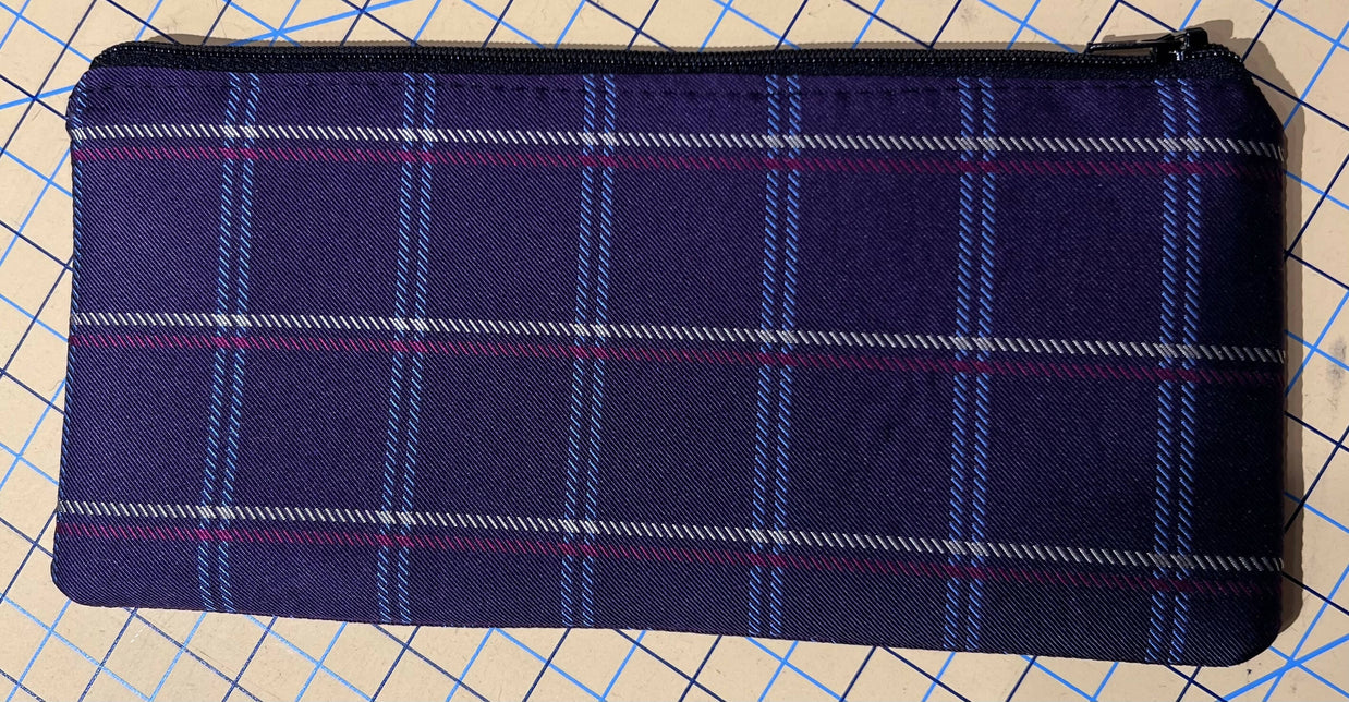 Silk padded pencil case