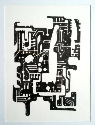 "Schema 003" ink drawing