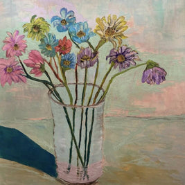 The Danse of Flower, PASTEL Painting, with alcohol underpainting UART 400 grit paper.