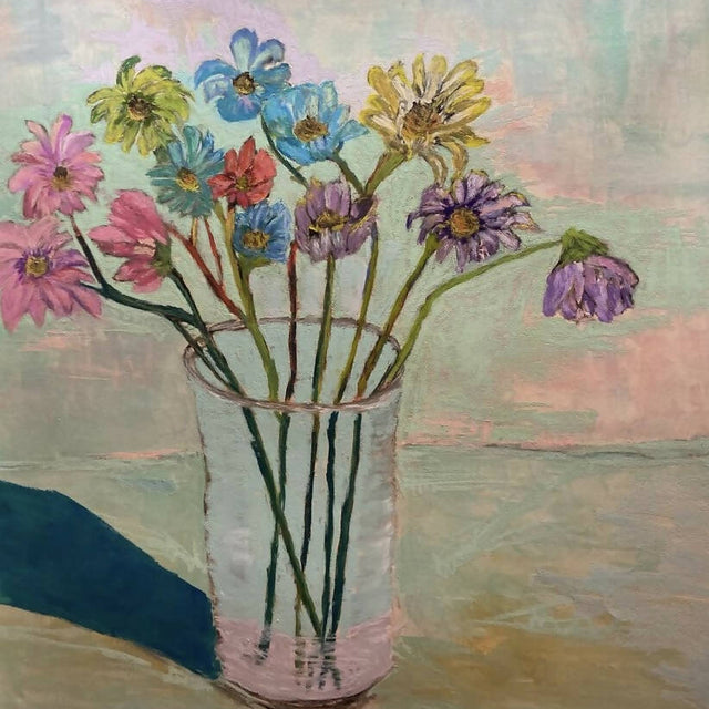 The Danse of Flower, PASTEL Painting, with alcohol underpainting UART 400 grit paper.