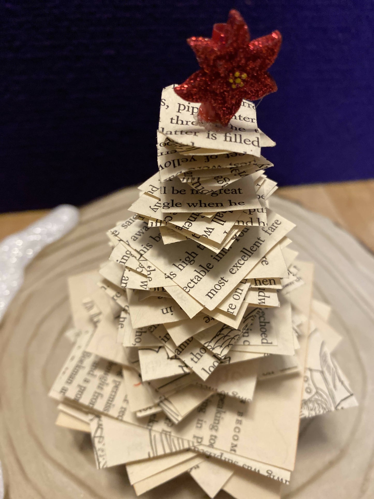 Book Page Christmas Trees