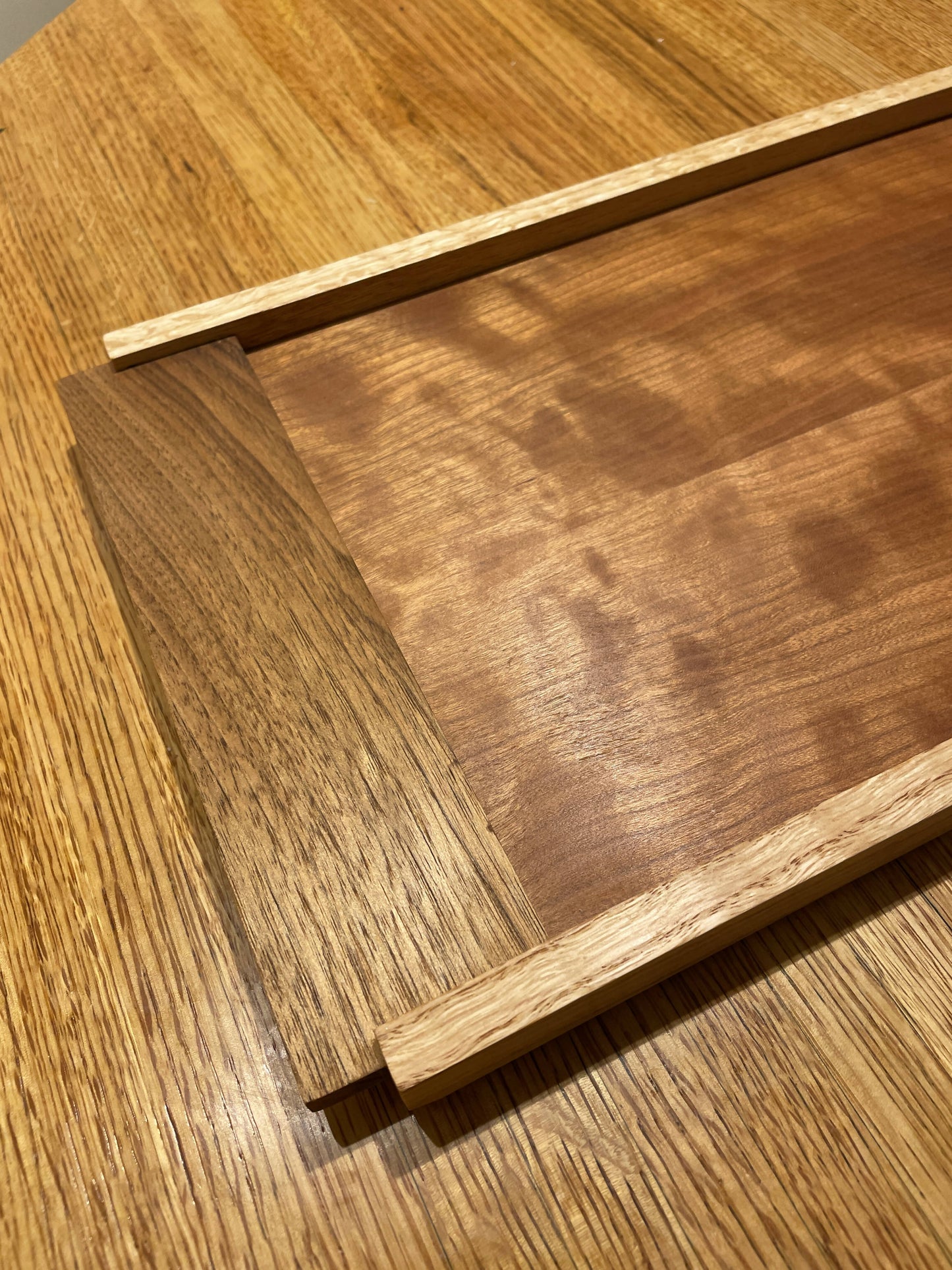 Serving Tray in Chestnut, Walnut and Cherry